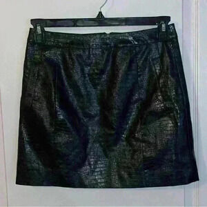 Altar’d State black faux alligator‎ mini skirt